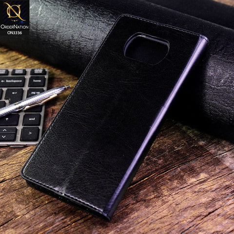 Xiaomi Poco X3 Cover - Black - Rich Boss Leather Texture Soft Flip Book Case