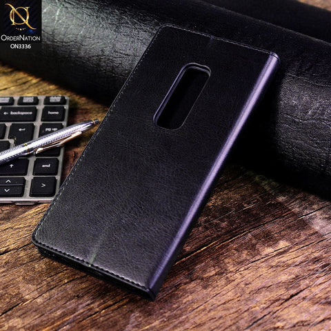 Vivo V17 Pro Cover - Black - Rich Boss Leather Texture Soft Flip Book Case
