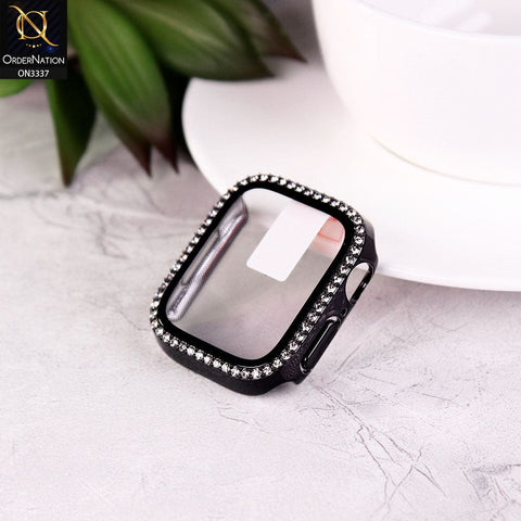 Apple Watch SE (40mm) Cover - Black - Bling Rinestones Diamond Shiny Bumber Protector iWatch Case