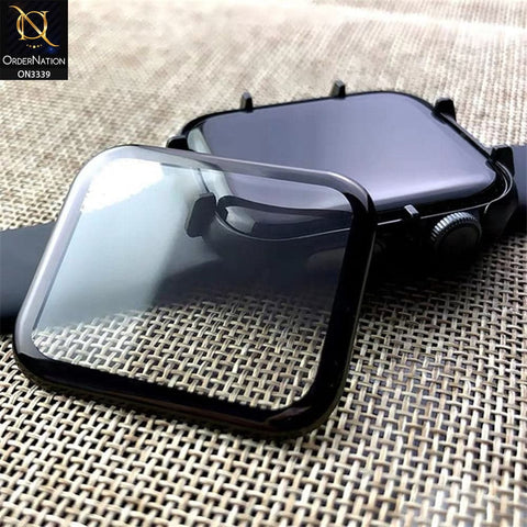 Apple Watch Series 7 (45mm) Screen Protector - Black - 3d full Glue iWatch Shiny Screen Protector