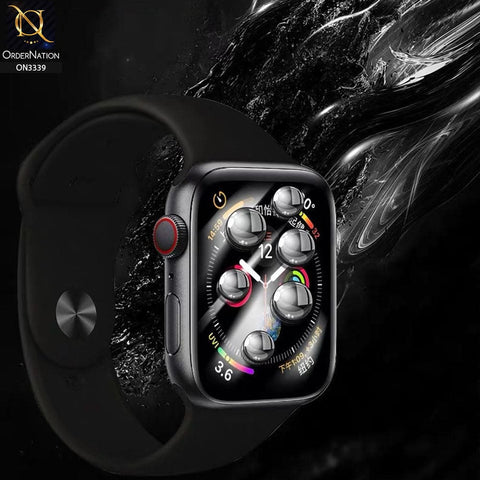 Apple Watch Series 5 (44mm) Screen Protector - Black - 3d full Glue iWatch Shiny Screen Protector