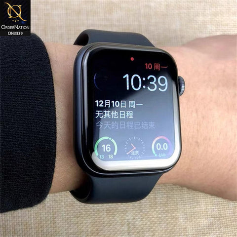 Apple Watch Series 4 (44mm) Screen Protector - Black - 3d full Glue iWatch Shiny Screen Protector
