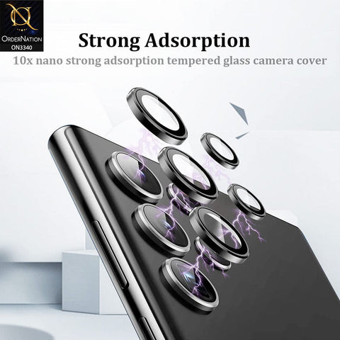iPhone 13 Pro Max Protector - Pecific Blue - Aluminium Alloy Metal Tempered Glass Camera Protector