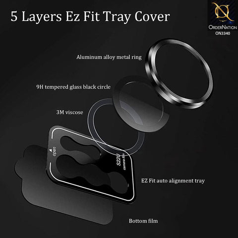 iPhone 13 Protector - Sierra Blue - Aluminium Alloy Metal Tempered Glass Camera Protector