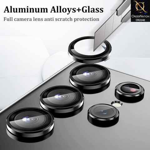 iPhone 12 Pro Protector - Pecific Blue - Aluminium Alloy Metal Tempered Glass Camera Protector