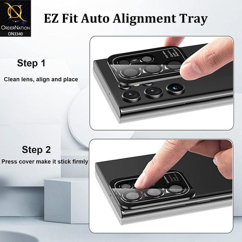 iPhone 12 Mini Protector - Black - Aluminium Alloy Metal Tempered Glass Camera Protector