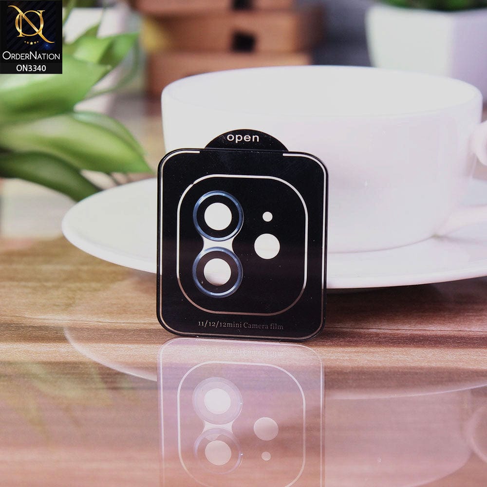 iPhone 12 Mini Protector - Pecific Blue - Aluminium Alloy Metal Tempered Glass Camera Protector