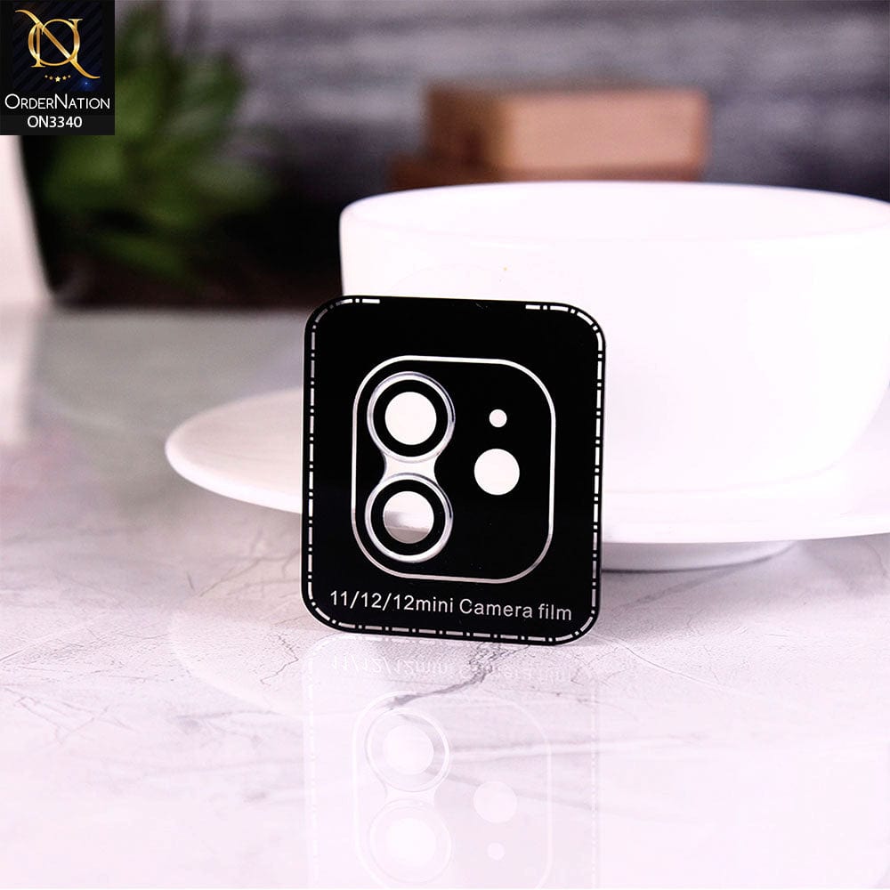 iPhone 11 Protector - Silver - Aluminium Alloy Metal Tempered Glass Camera Protector