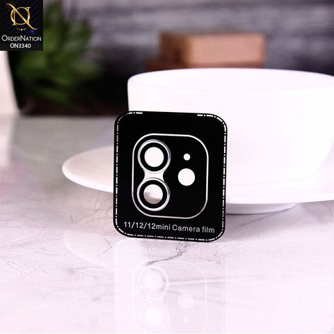 iPhone 11 Protector - Silver - Aluminium Alloy Metal Tempered Glass Camera Protector