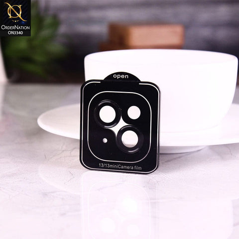 iPhone 13 Mini Protector - Black - Aluminium Alloy Metal Tempered Glass Camera Protector