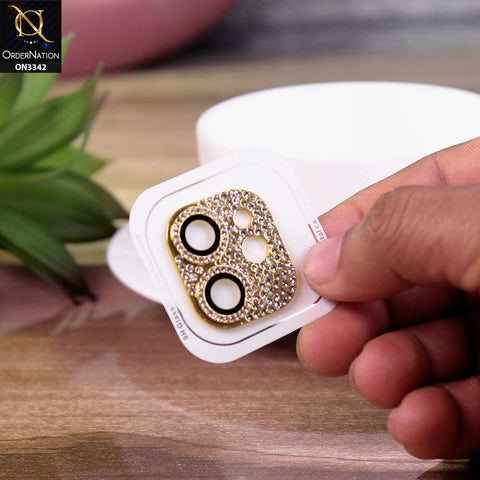 iPhone 11 Protector - Golden - Bling Diamond Shockproof Camera Lens Protector