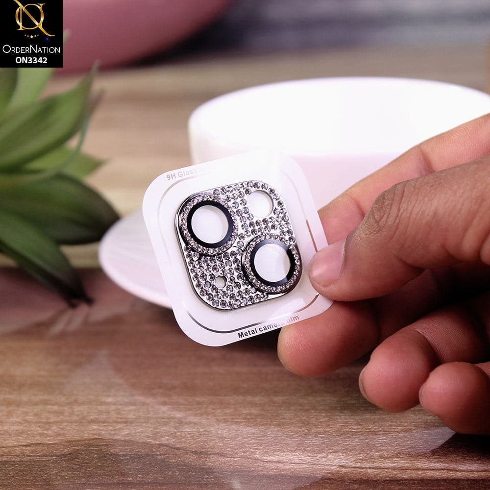 iPhone 13 Protector - Black - Bling Diamond Shockproof Camera Lens Protector