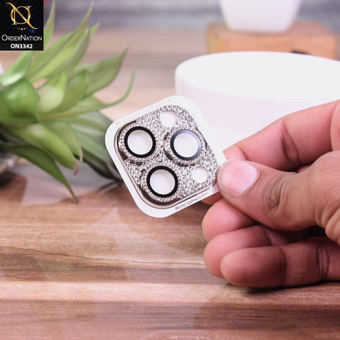 iPhone 13 Pro Protector - Silver - Bling Diamond Shockproof Camera Lens Protector