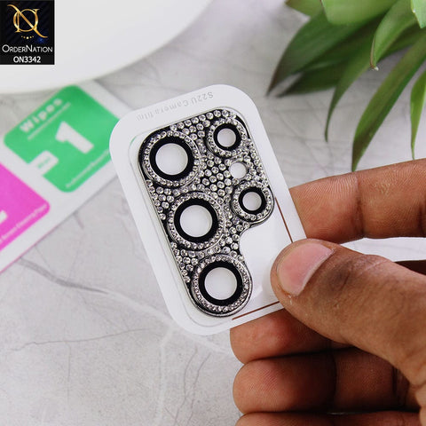 Samsung Galaxy S22 Ultra 5G Protector - Black - Bling Diamond Shockproof Camera Lens Protector