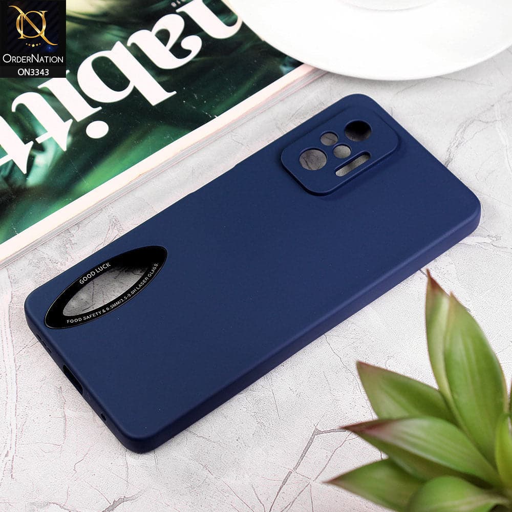 Xiaomi Redmi Note 10 Pro Max Cover - Blue - New Soft Silicone Camera Protection Case with Good Luck Logo Hole