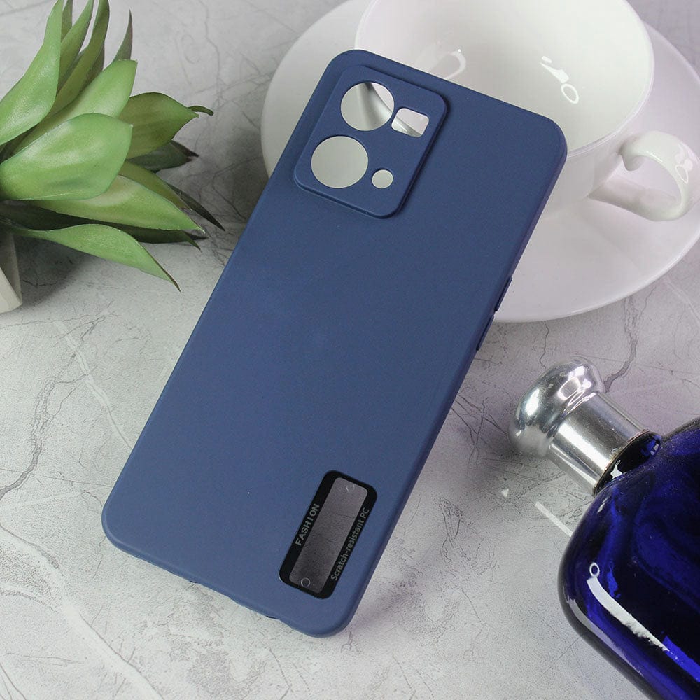 Oppo F21 Pro 4G Cover - Blue - New Soft Silicone Camera Protection Case with Good Luck Logo Hole