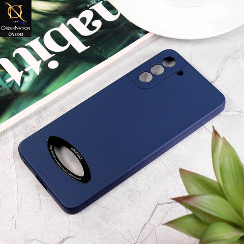 Samsung Galaxy S21 Plus 5G Cover - Blue - New Soft Silicone Camera Protection Case with Good Luck Logo Hole