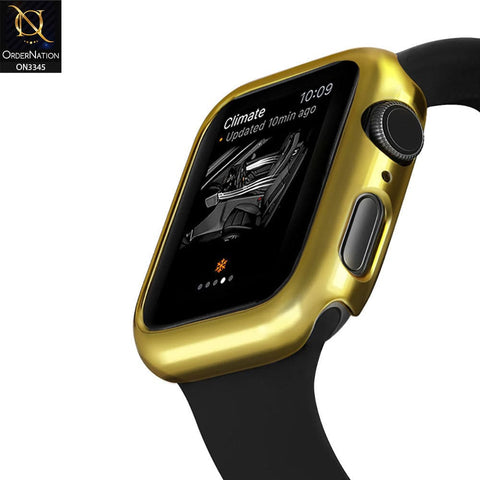 Apple Watch Series 7 (41mm) Cover - Golden - Trendy Electroplating Shiny Color iwatch Screen Protective Hard Shell Case