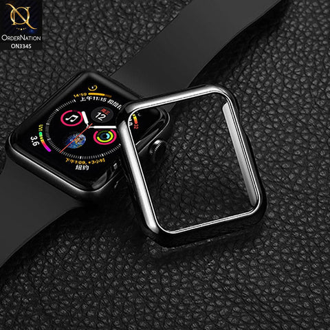 Apple Watch Series 5 (44mm) Cover - Black - Trendy Electroplating Shiny Color iwatch Screen Protective Hard Shell Case