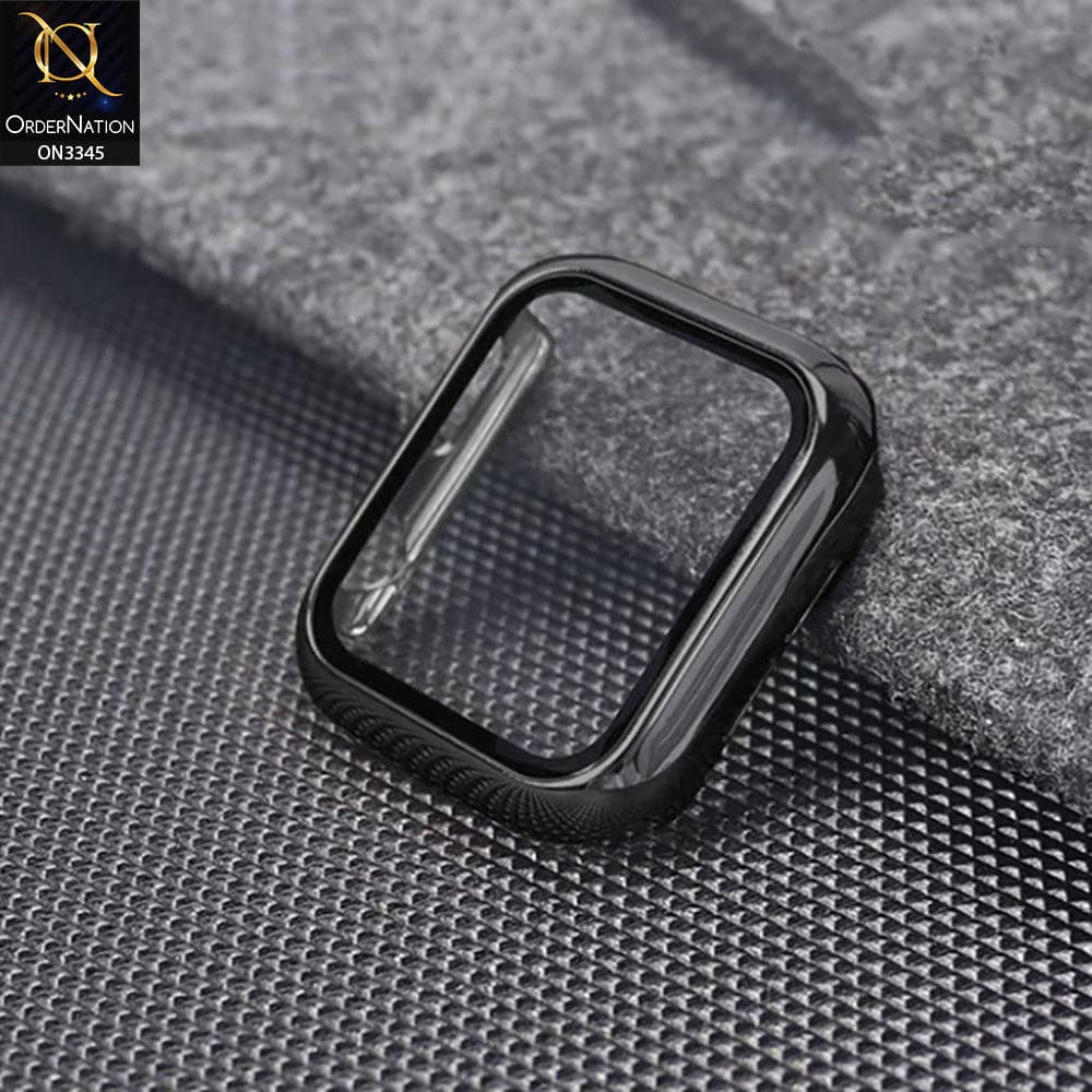 Apple Watch SE (40mm) Cover - Black - Trendy Electroplating Shiny Color iwatch Screen Protective Hard Shell Case