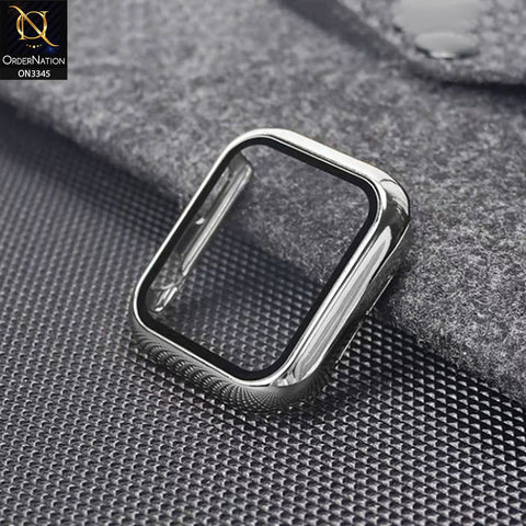 Apple Watch Series 7 (45mm) Cover - Silver - Trendy Electroplating Shiny Color iwatch Screen Protective Hard Shell Case
