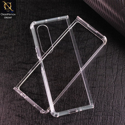 Samsung Galaxy Z Fold 3 5G Cover - Transparent - All New 4D design Shockproof Airbag Covers Soft Borders Protective Clear Case