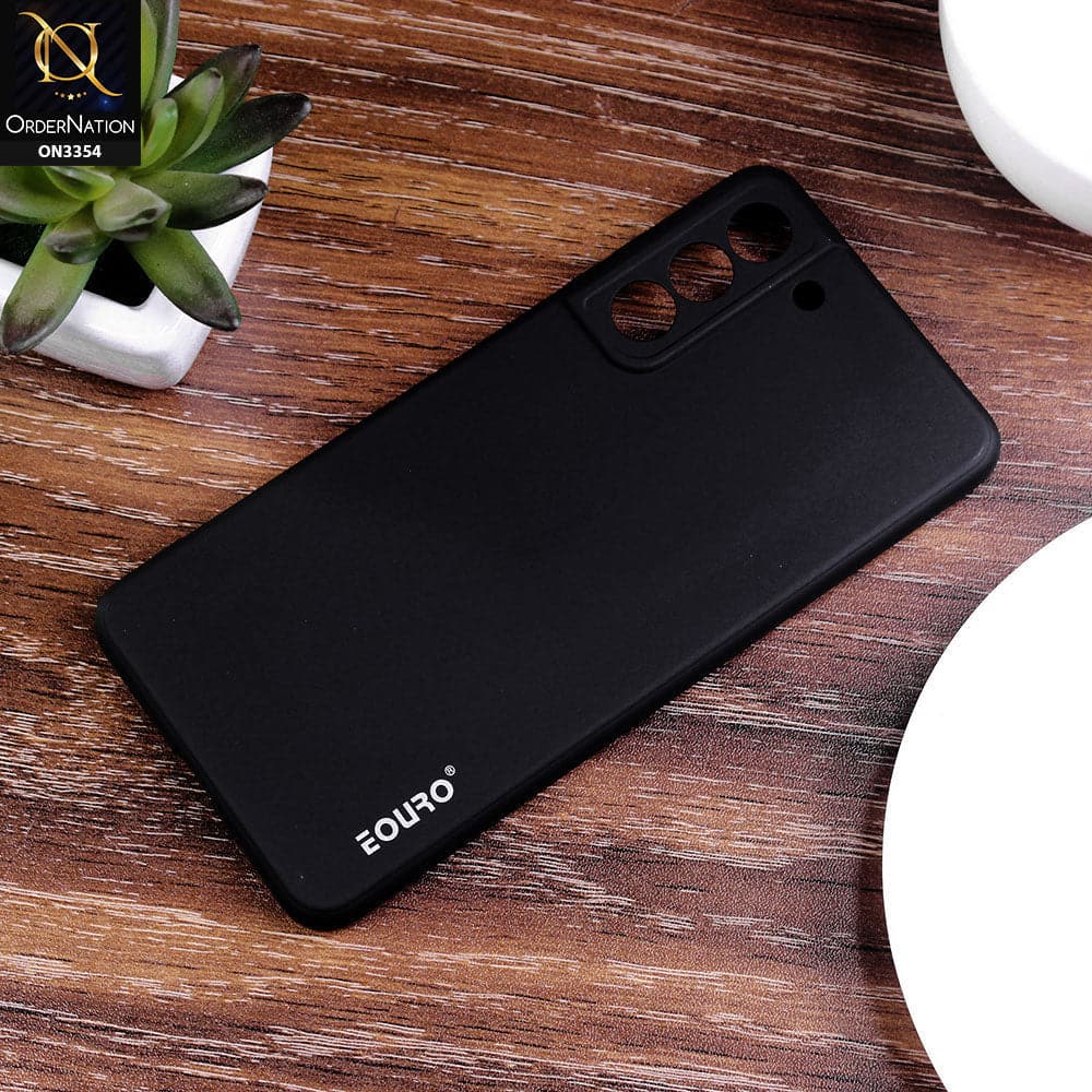 Samsung Galaxy S21 FE 5G Cover - Black - EOURO Shock Resistant Soft Silicone Camera Protection Case