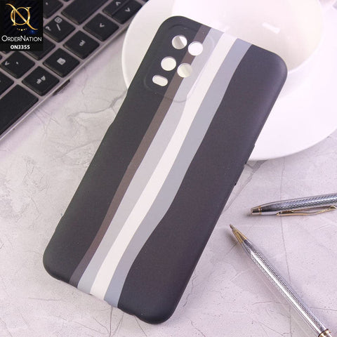 Oppo A54 4G Cover - Black - Rainbow Series Soft Silicone Camera Protection Case