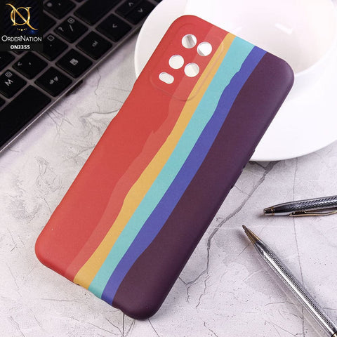 Oppo A54 4G Cover - Red - Rainbow Series Soft Silicone Camera Protection Case