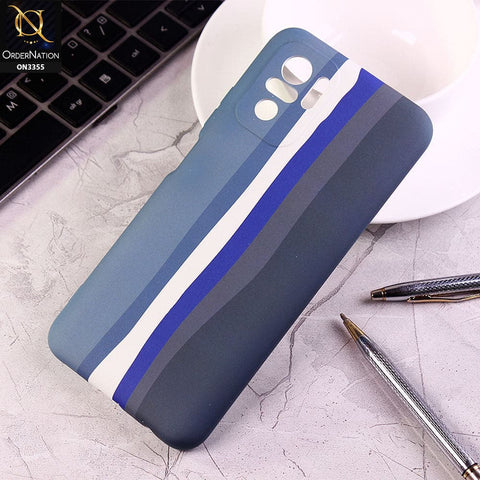 Xiaomi Redmi Note 10S Cover - Blue - Rainbow Series Soft Silicone Camera Protection Case