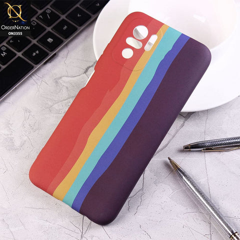 Xiaomi Redmi Note 10S Cover - Red - Rainbow Series Soft Silicone Camera Protection Case