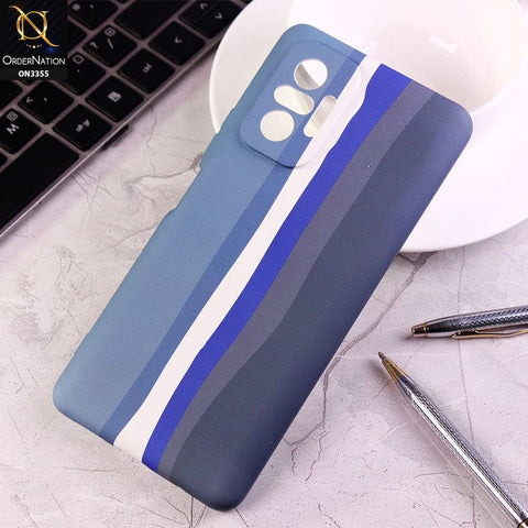 Xiaomi Redmi Note 10 Pro 4G Cover - Blue - Rainbow Series Soft Silicone Camera Protection Case