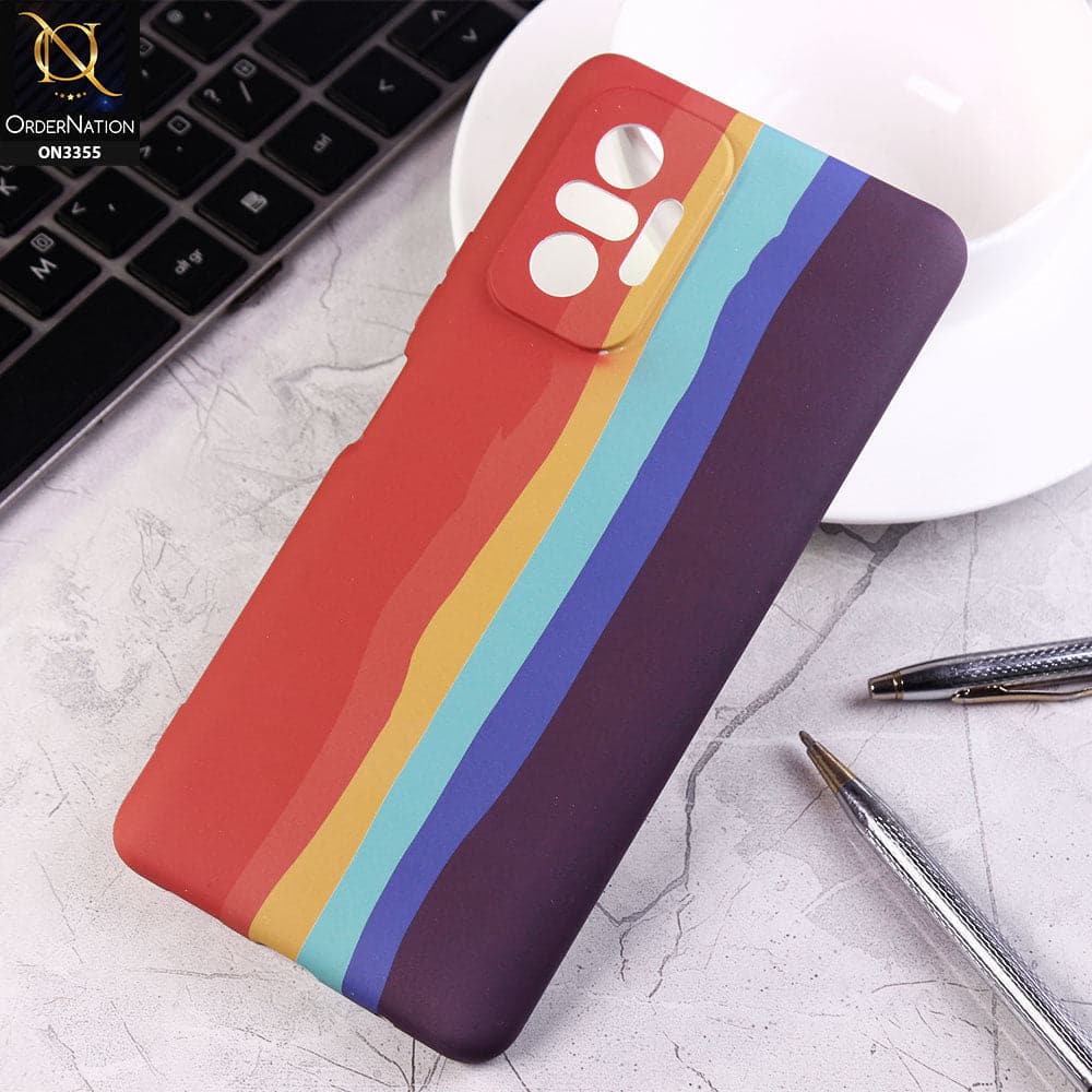 Xiaomi Redmi Note 10 Pro Max Cover - Red - Rainbow Series Soft Silicone Camera Protection Case