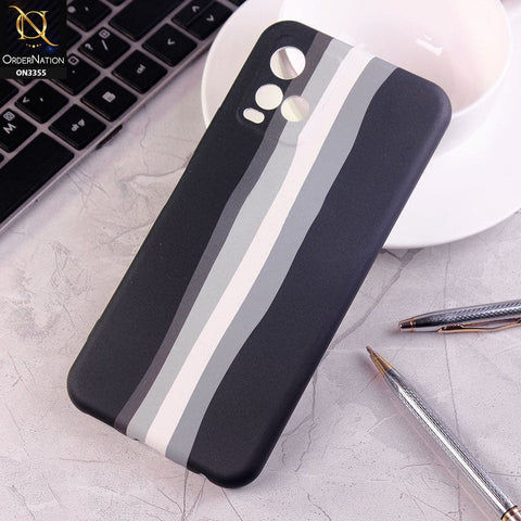 Vivo Y33T Cover - Black - Rainbow Series Soft Silicone Camera Protection Case