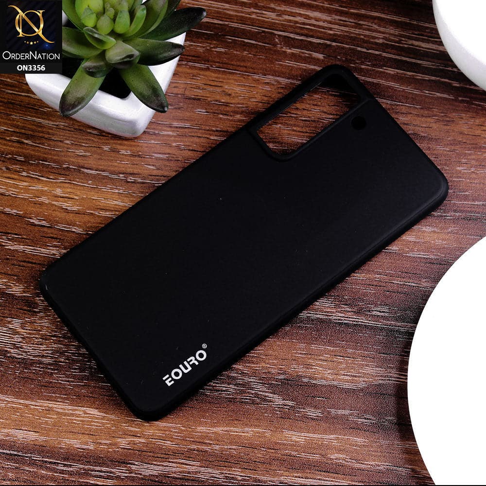 Samsung Galaxy S21 FE 5G Cover - Black - EOURO Shock Resistant Soft Silicone Protective Case