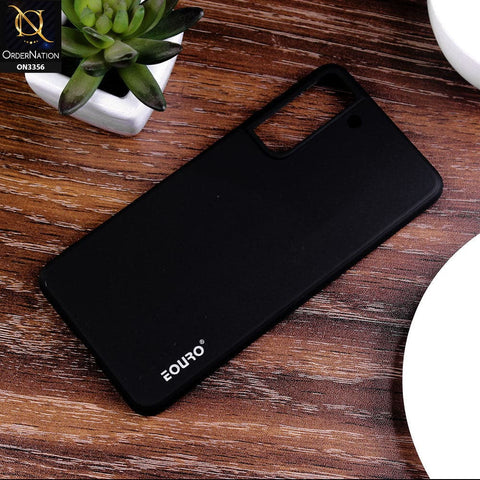 Samsung Galaxy S21 FE 5G Cover - Black - EOURO Shock Resistant Soft Silicone Protective Case