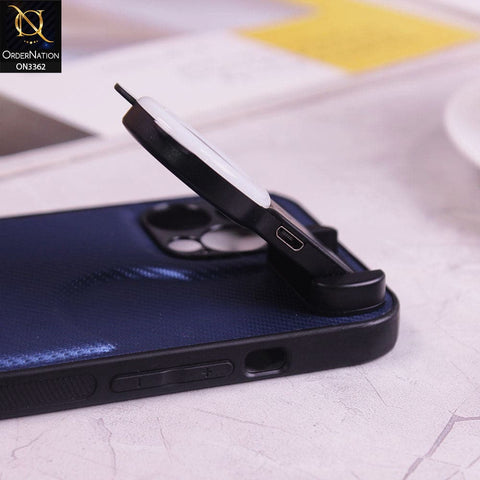 iPhone 12 Pro Max Cover - Black - New Soft Borders Carbon Fiber Texture Chargeable LED Selfie Ring Light Camera Protection Case