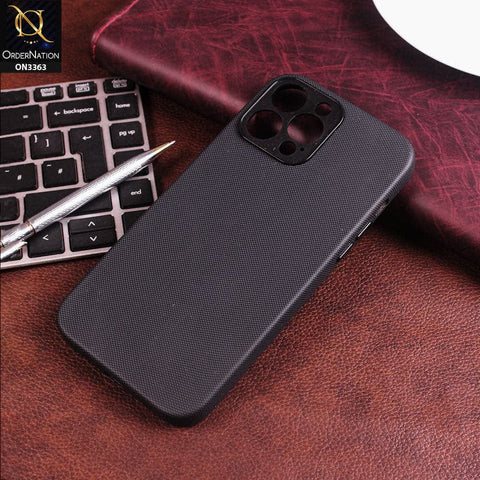 iPhone 13 Pro Max Cover - Black - Doted Texture Semi Soft Camera Protection Flexible Case
