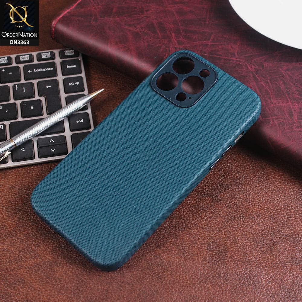 iPhone 13 Pro Cover - Blue - Doted Texture Semi Soft Camera Protection Flexible Case