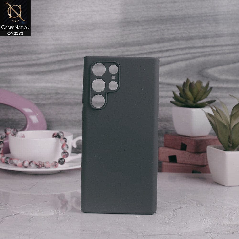Samsung Galaxy S22 Ultra 5G Cover - Dark Gray -  Soft Shockproof Sillica Gel Camera Protection Case