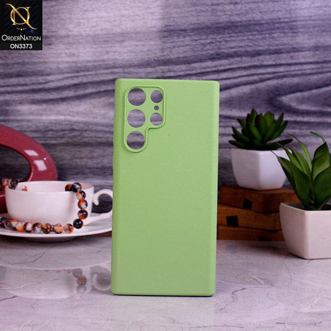 Samsung Galaxy S22 Ultra 5G Cover - Light Green -  Soft Shockproof Sillica Gel Camera Protection Case