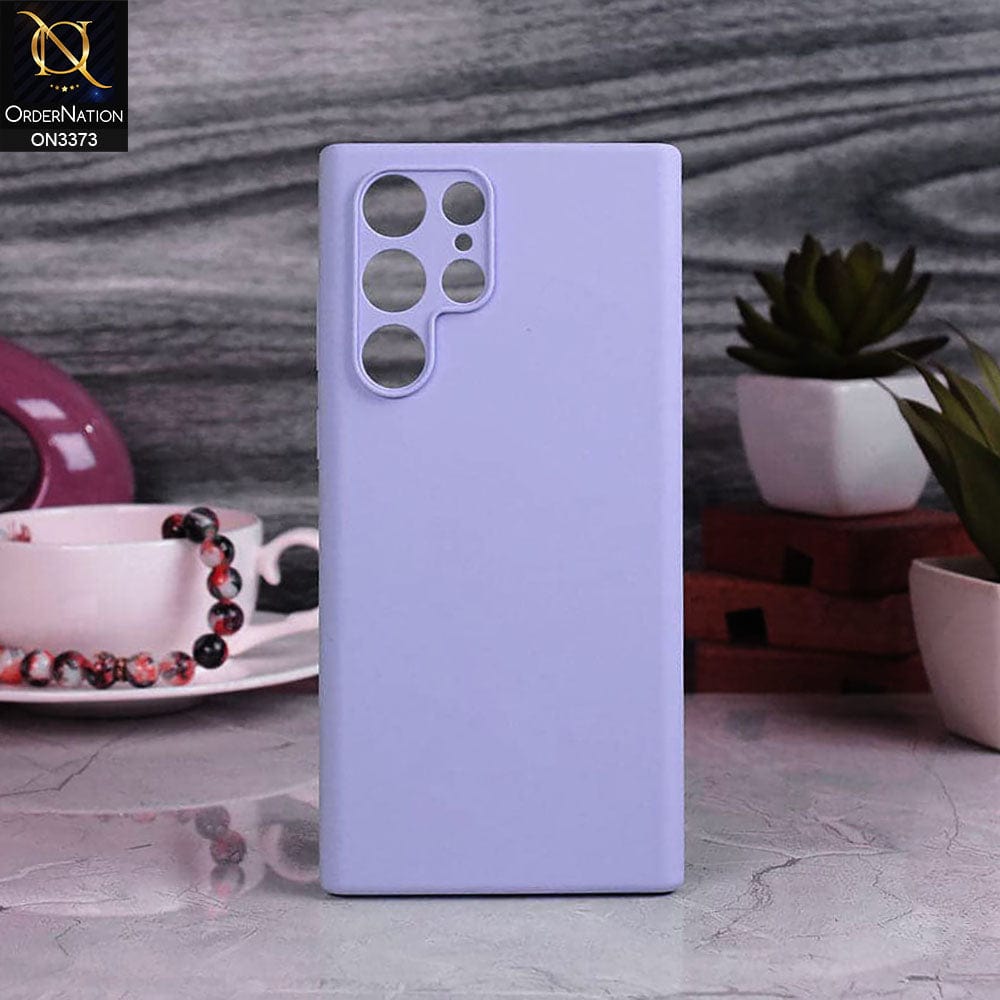 Samsung Galaxy S22 Ultra 5G Cover - Light Purple -  Soft Shockproof Sillica Gel Camera Protection Case