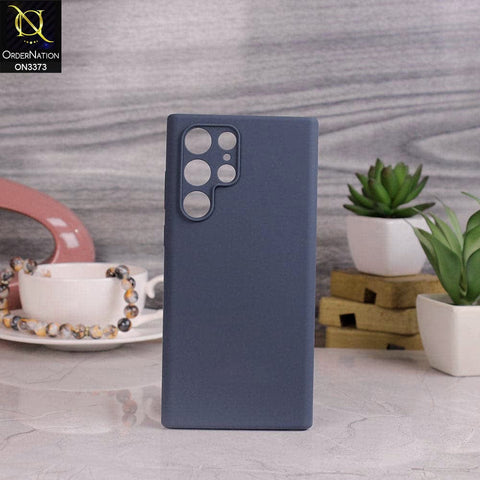 Samsung Galaxy S22 Ultra 5G Cover - Midnight Blue -  Soft Shockproof Sillica Gel Camera Protection Case