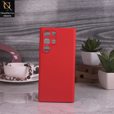 Samsung Galaxy S22 Ultra 5G Cover - Red -  Soft Shockproof Sillica Gel Camera Protection Case