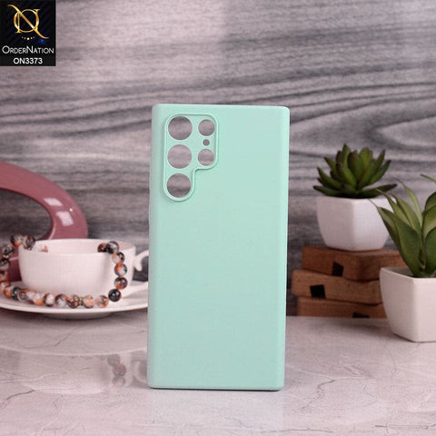 Samsung Galaxy S22 Ultra 5G Cover - Sea Green -  Soft Shockproof Sillica Gel Camera Protection Case
