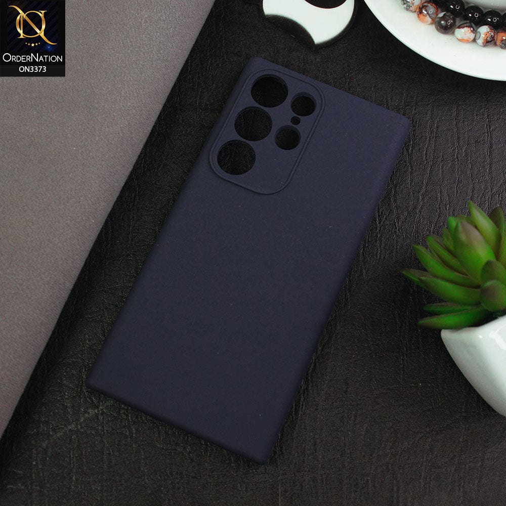 Samsung Galaxy S23 Ultra 5G Cover - Midnight Blue - Soft Shockproof Sillica Gel Camera Protection Case