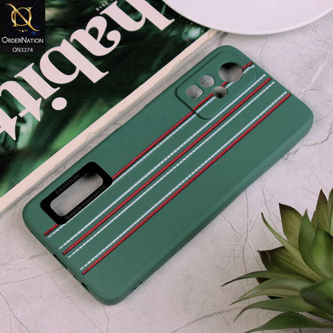 Infinix Zero X Neo Cover - Green - New Style Soft Silicone Camera Protection Case with Good Luck Logo Hole