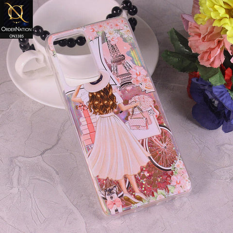 Tecno Camon 18P Cover - Design3 - Trendy Heart Shape Moving Liquid Glitter Shine Soft Borders Case