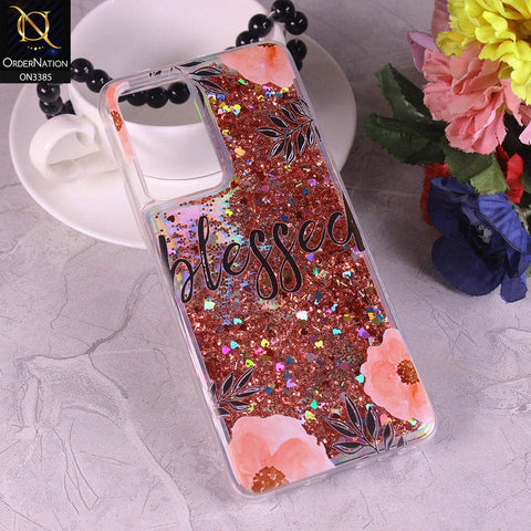 Tecno Camon 18P Cover - Design5 - Trendy Heart Shape Moving Liquid Glitter Shine Soft Borders Case