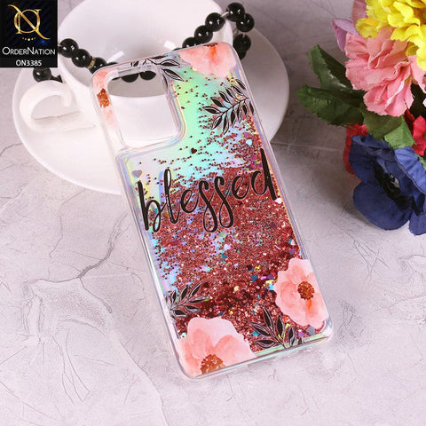 Oppo A95 4G Cover - Design5 - Trendy Heart Shape Moving Liquid Glitter Shine Soft Borders Case